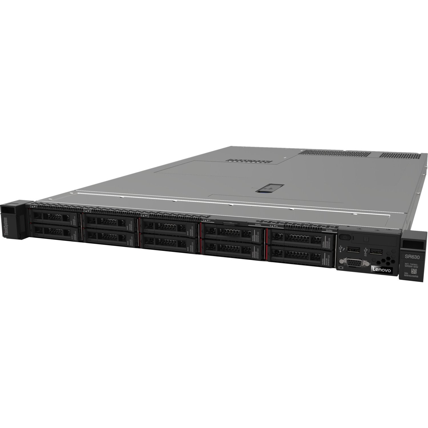 Lenovo ThinkSystem SR630 7X02A0BPAU 1U Rack Server - 1 Xeon Silver 4210 2.20 GHz - 16 GB RAM - Serial ATA/600, 12Gb/s SAS Controller