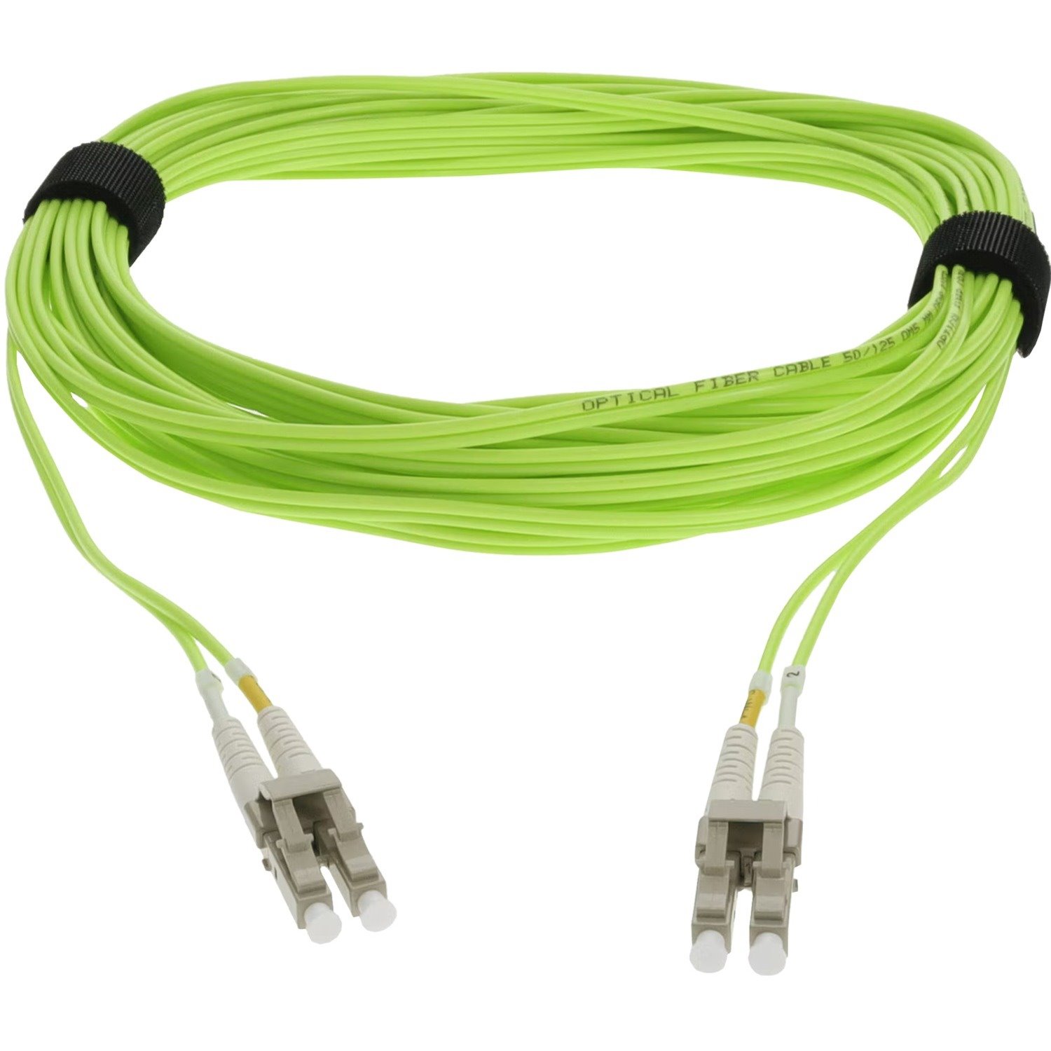 AddOn 3m LC to LC Lime Green OM5 Duplex OFNR (Riser-Rated) Fiber Patch Cable