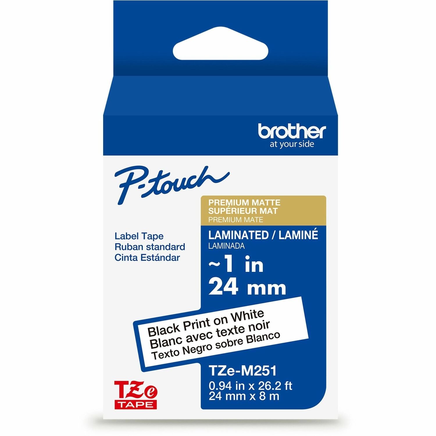 Brother TZe Premium Matte Laminated Tape