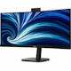 Philips B-Line 34B2U3600CH 34" Class Webcam UWQHD Curved Screen LED Monitor - 21:9 - Black