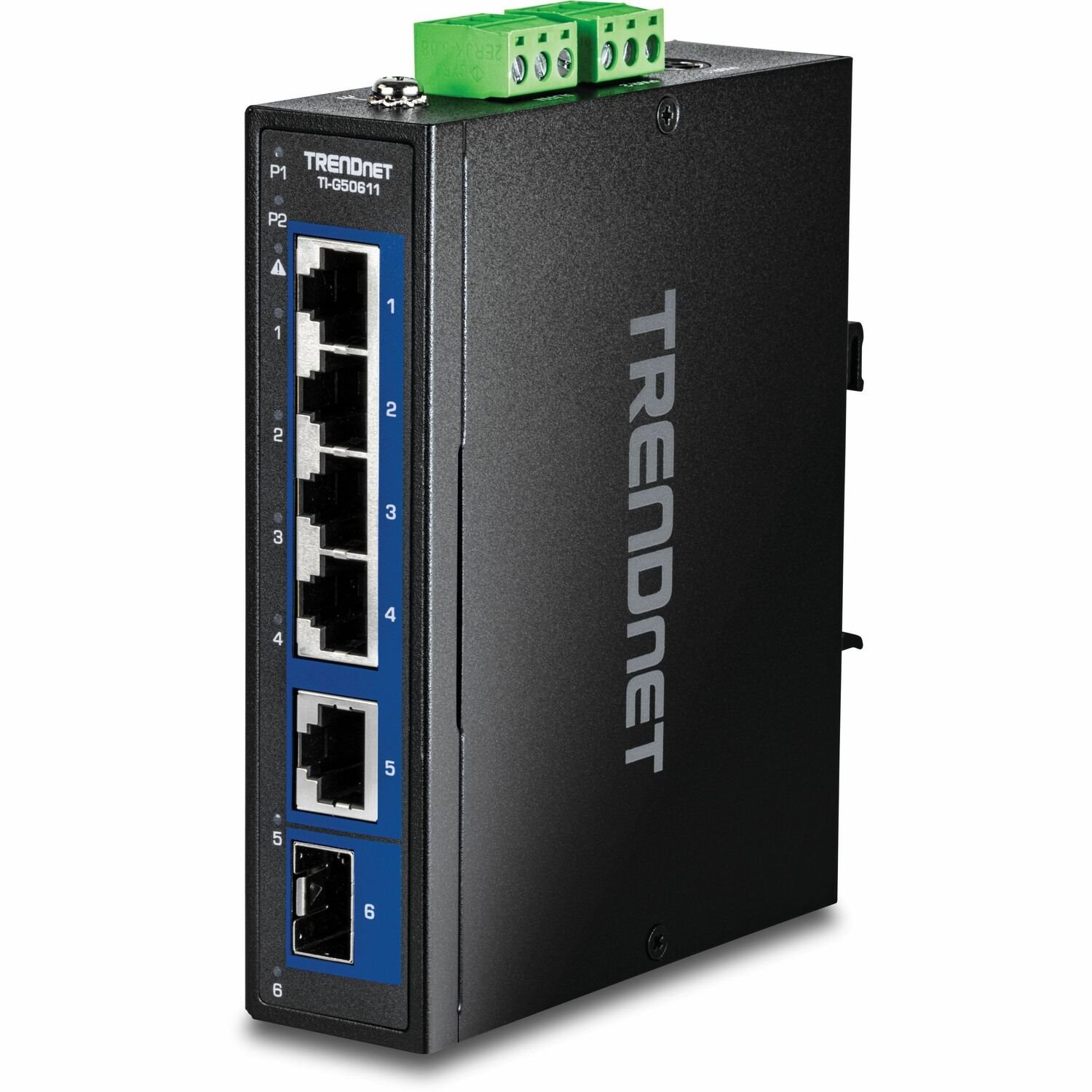 TRENDnet 6-Port Industrial 2.5G DIN-Rail Switch with 1 x 10G Port