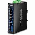 TRENDnet 6-Port Industrial 2.5G DIN-Rail Switch with 1 x 10G Port