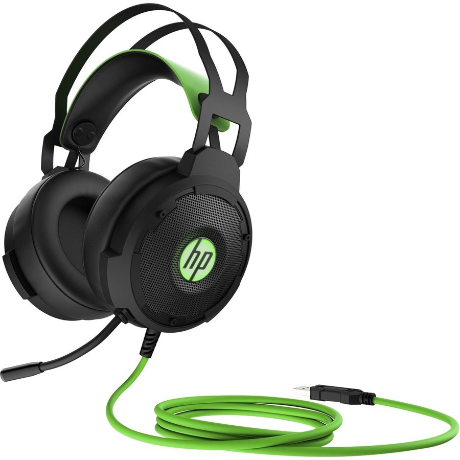 HP Pavilion 600 Wired Over-the-head Stereo Headset - Black/Green