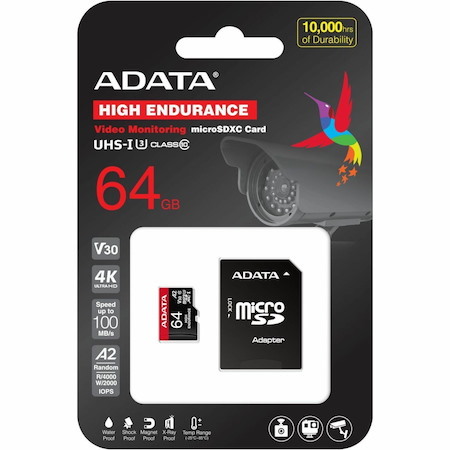Adata High Endurance 64 GB Class 10/UHS-I (U3) V30 microSDXC