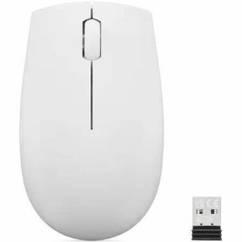 Lenovo 300 Mouse - Radio Frequency - USB Type A - Optical - 3 Button(s) - Cloud Gray