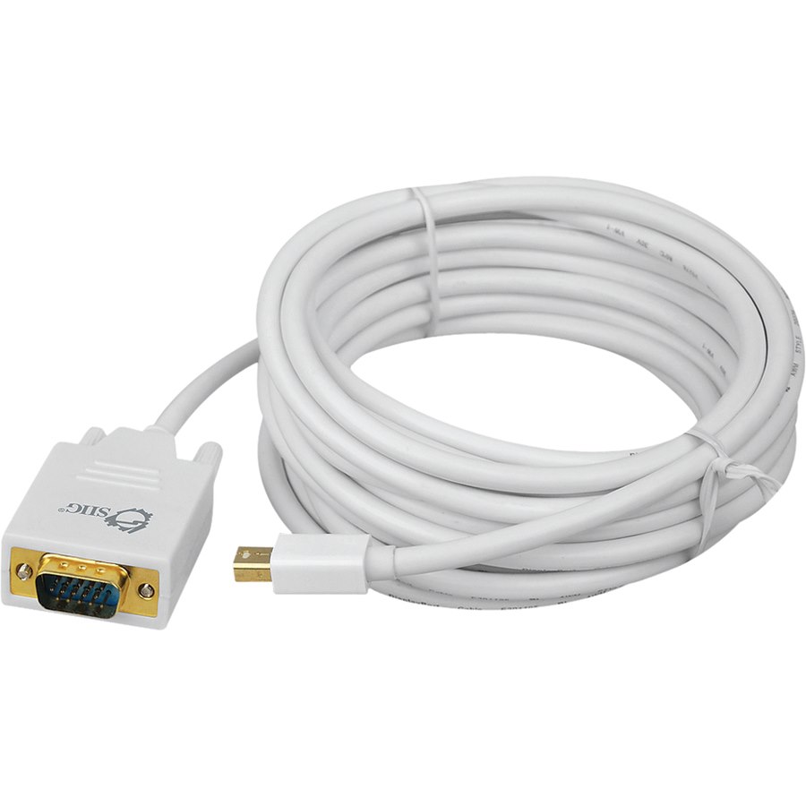 SIIG 15 ft Mini DisplayPort to VGA Converter Cable (mDP to VGA)