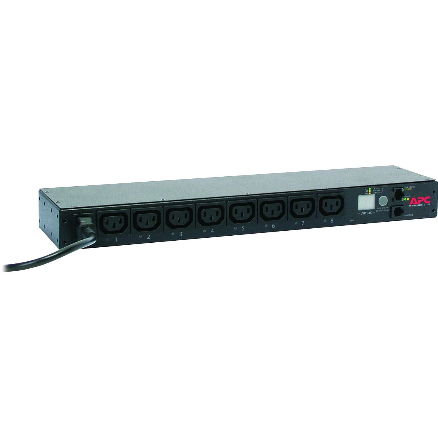 APC by Schneider Electric Rack PDU, Switched, 1U, 12A/208V, 10A/230V, (8)C13