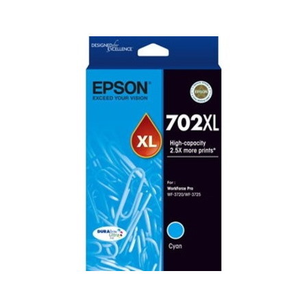 Epson DURABrite Ultra 702XL Original High Yield Inkjet Ink Cartridge - Cyan - 1 Pack