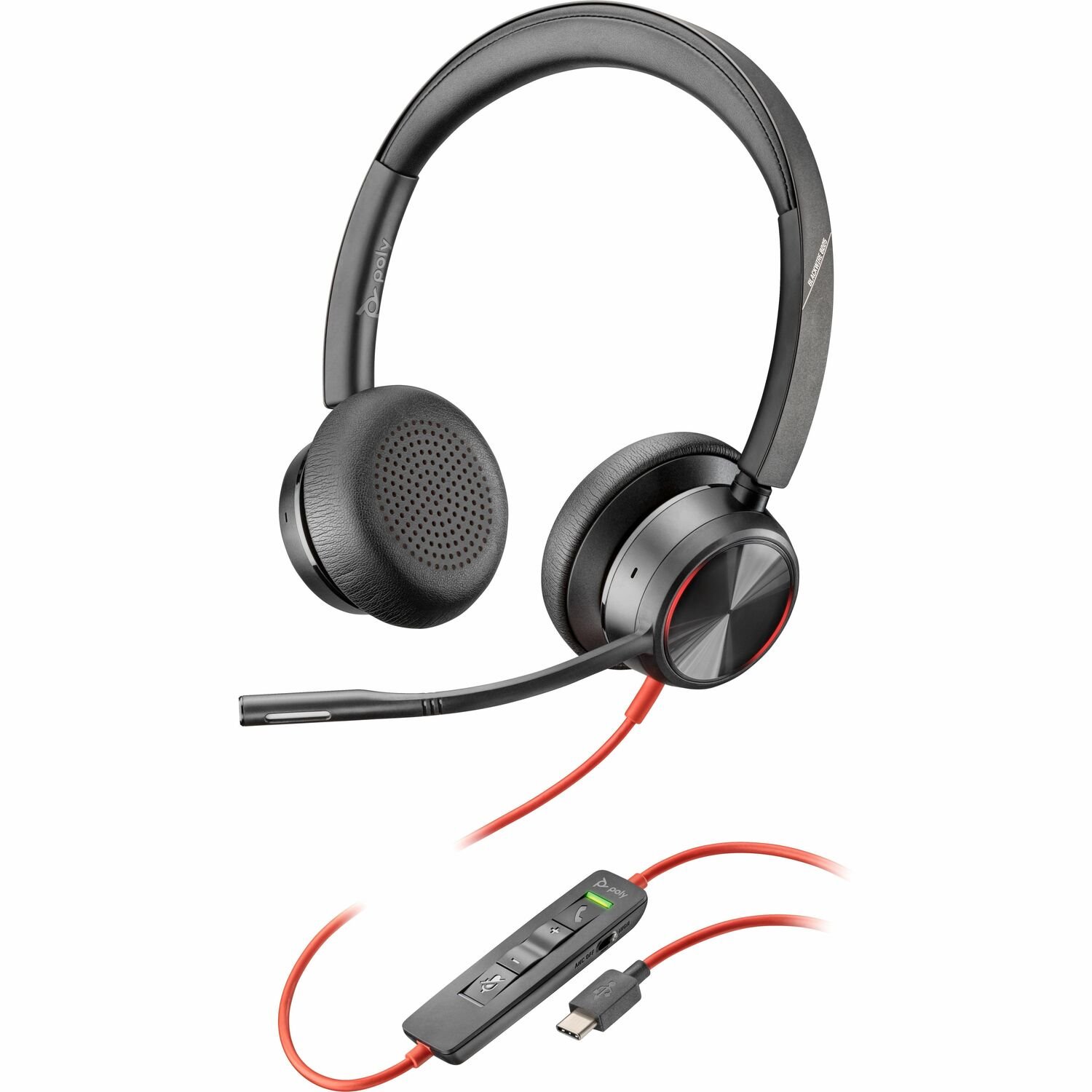 Poly Blackwire 8225 Headset +USB-C/A Adapter TAA