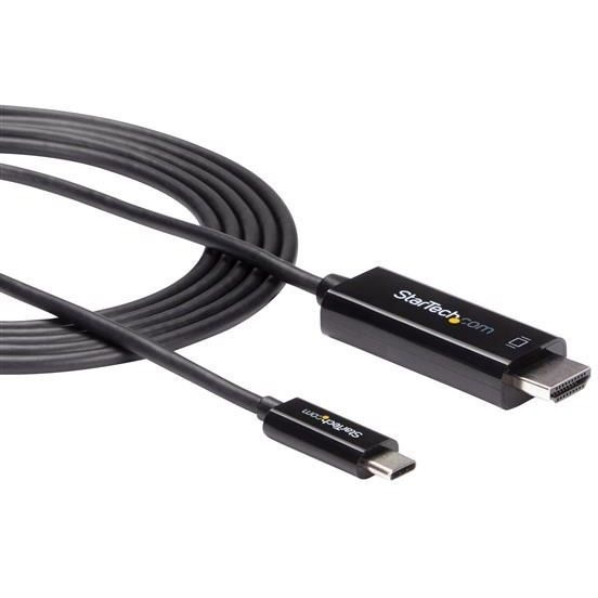 StarTech.com 3ft (1m) USB C to HDMI Cable - 4K 60Hz USB Type C DP Alt Mode to HDMI 2.0 Video Display Adapter Cable - Works w/Thunderbolt 3