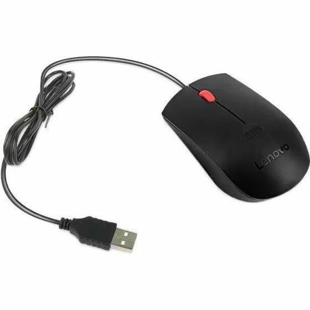 Lenovo Mouse - USB Type A - Optical - 3 Button(s) - Black