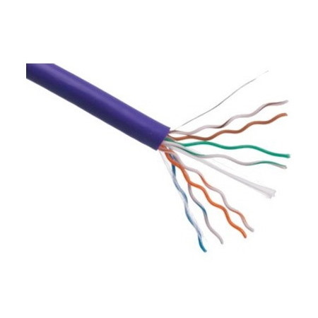 Axiom CAT6 23AWG 4-Pair Solid 550MHz Plenum Bulk Cable Spool 1000FT (Purple)