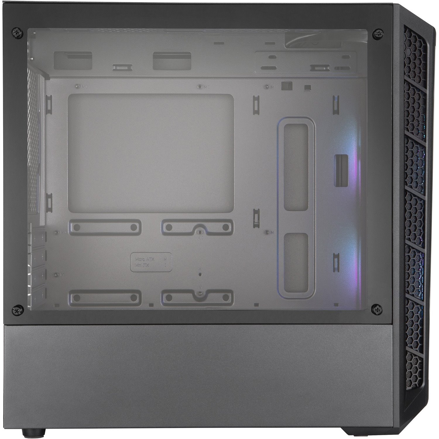 Cooler Master MasterBox MCB-B320L-KGNN-S02 Computer Case - Micro ATX, Mini ITX Motherboard Supported - Mini-tower - Plastic, Mesh, Tempered Glass - Black