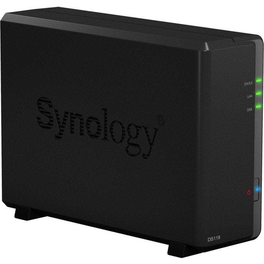 Synology DiskStation DS118 1 x Total Bays SAN/NAS Storage System - Realtek Quad-core (4 Core) 1.40 GHz - 1 GB RAM - DDR4 SDRAM Compact