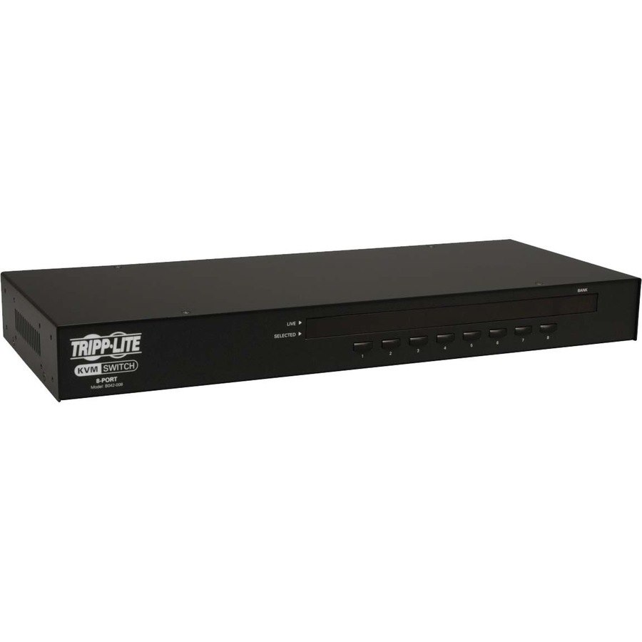 Eaton Tripp Lite Series 8-Port 1U Rack-Mount USB/PS2 KVM Switch with On-Screen Display