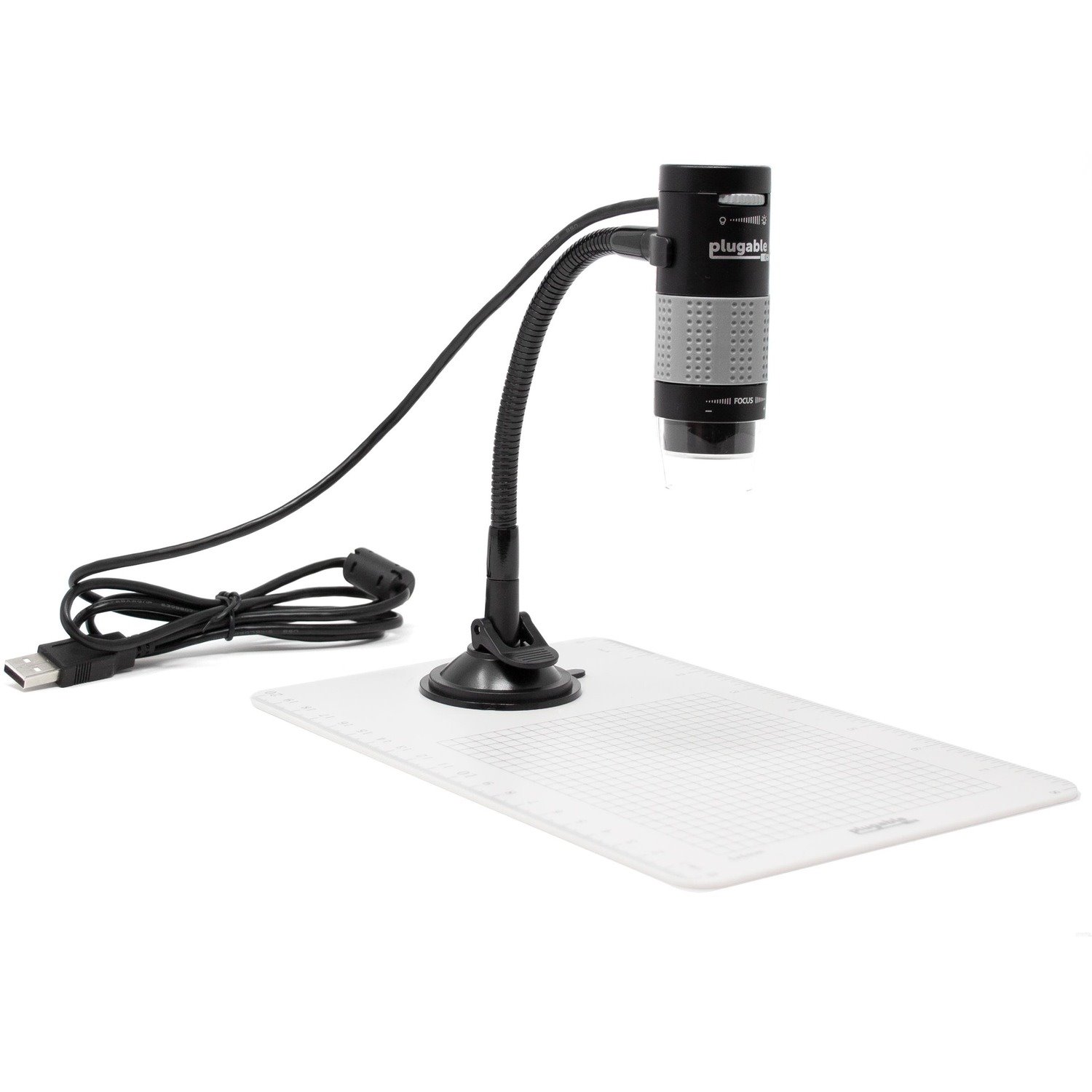 Plugable USB 2.0 Digital Microscope with Flexible Arm Observation Stand