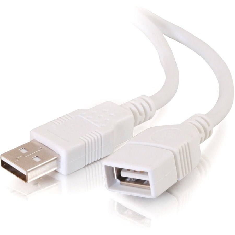 Cables To Go Legrand Av C2G 2M Usb 2.0 A Male To A Female Extension Cable - White (6.6FT)