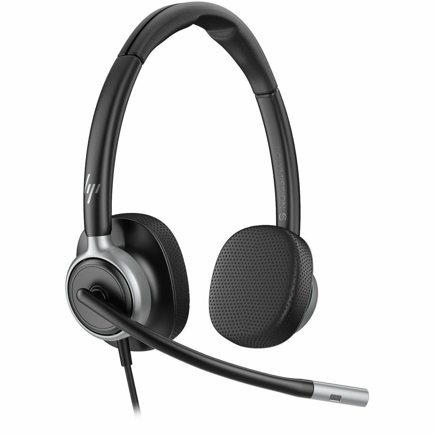 Poly Mission 600 625 Wired Over-the-head, On-ear Stereo Headset - Black