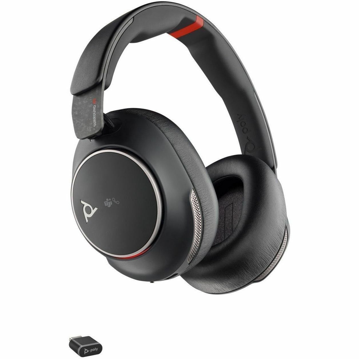 Poly Voyager Surround 85 UC Wired/Wireless Over-the-head, Over-the-ear Stereo Headset - Black