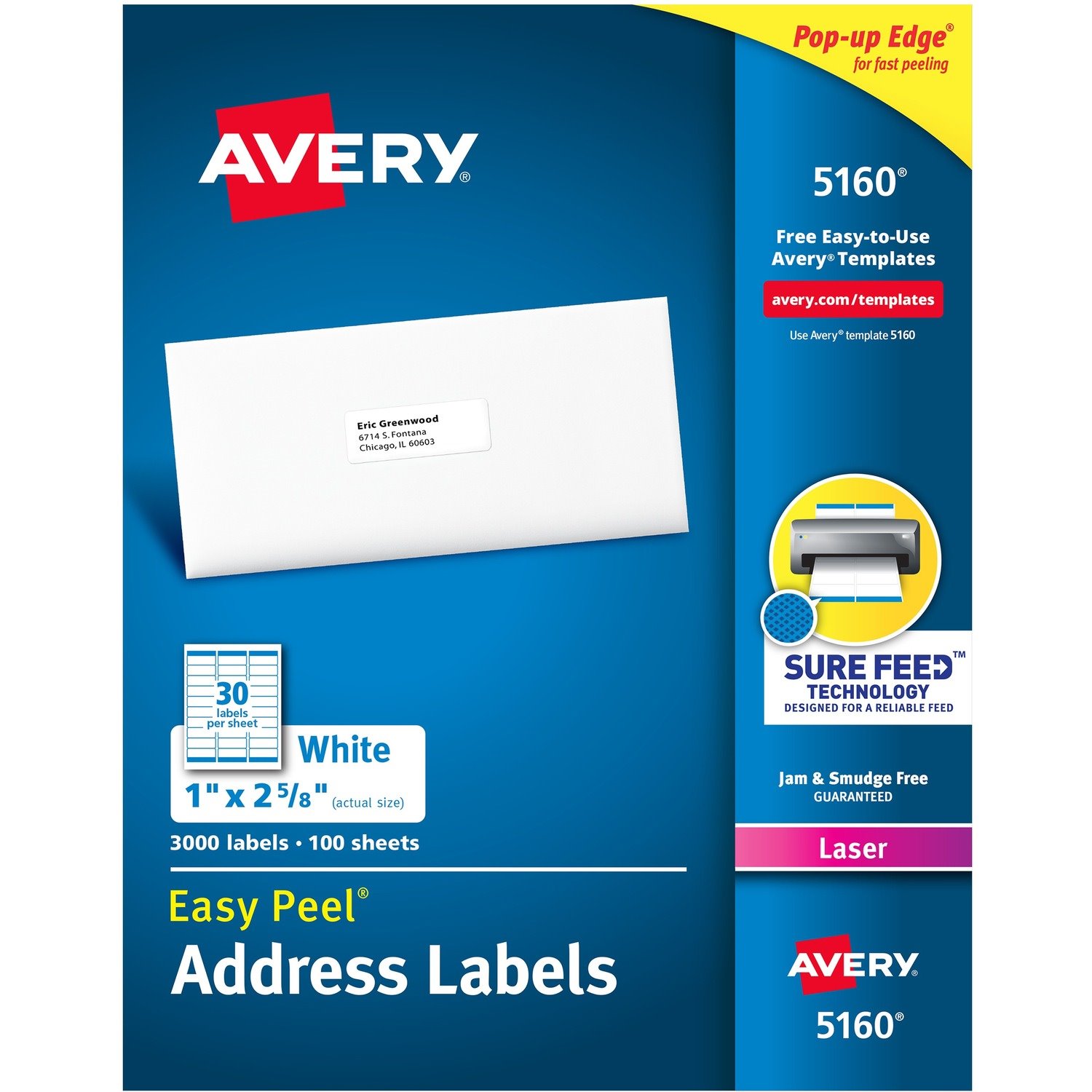 Avery&reg; Easy Peel&reg; Address Labels with Sure Feed&trade; Technology