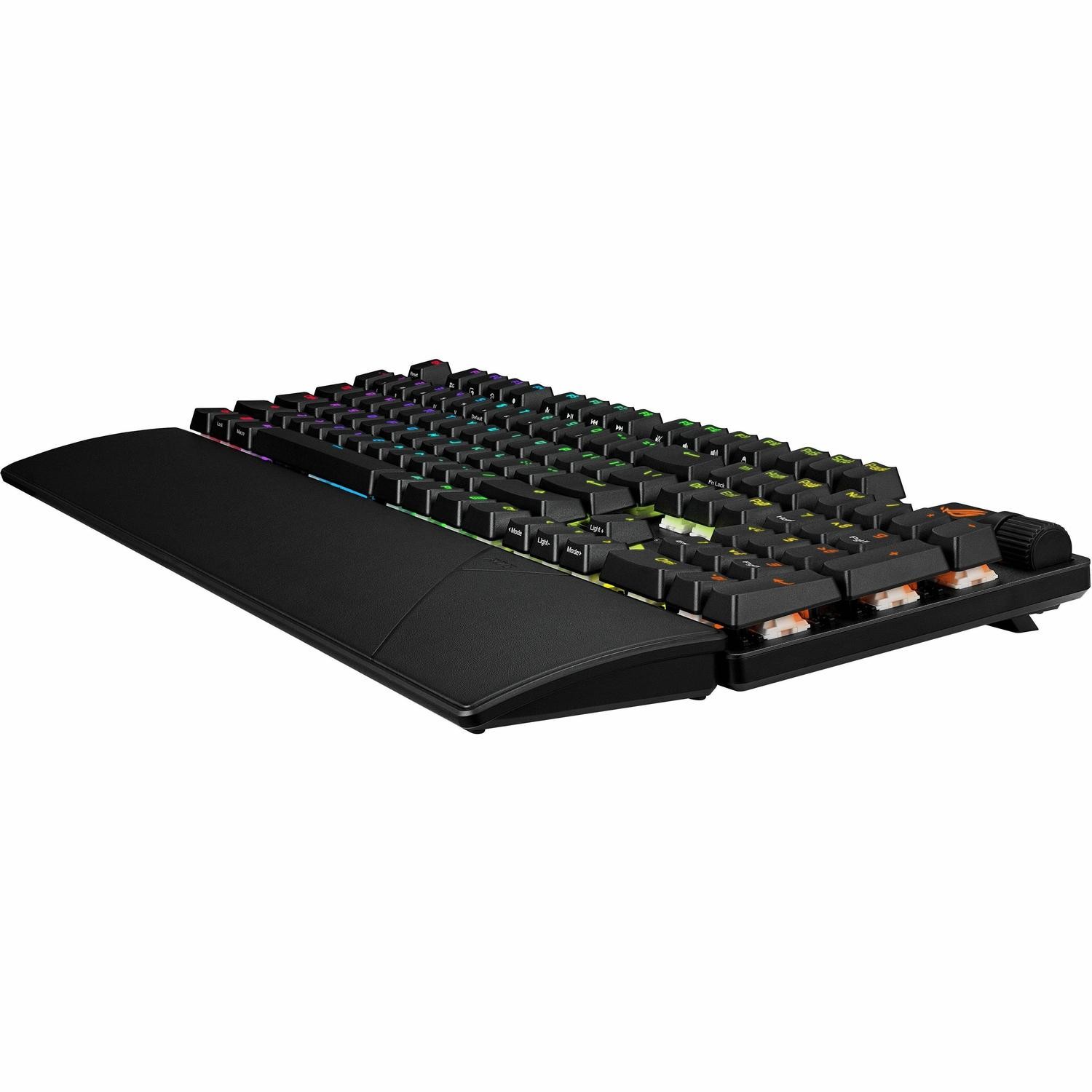 Asus ROG Strix Scope II X Gaming Keyboard - Cable Connectivity - USB 2.0 Type A Interface - RGB LED