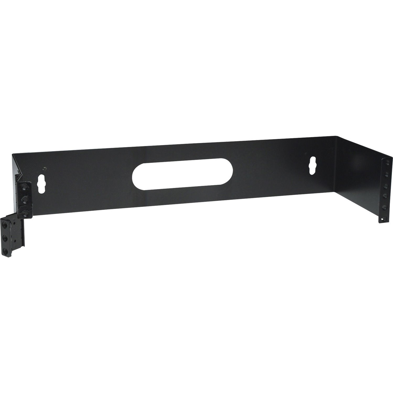 Intellinet Network Solutions 19 Inch Hinged Wall Bracket, 2U, 5 Inches Deep, Black