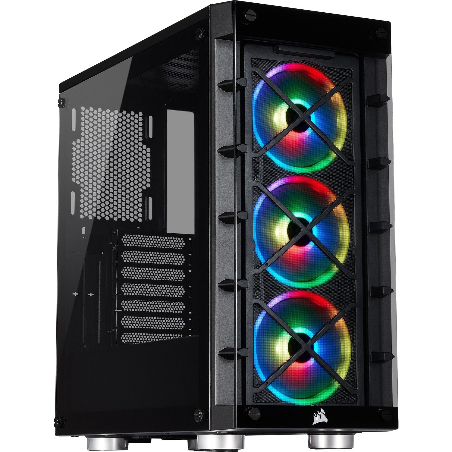 Corsair iCUE 465X RGB Computer Case - Mini ITX, Micro ATX, ATX Motherboard Supported - Mid-tower - Steel, Tempered Glass - Black