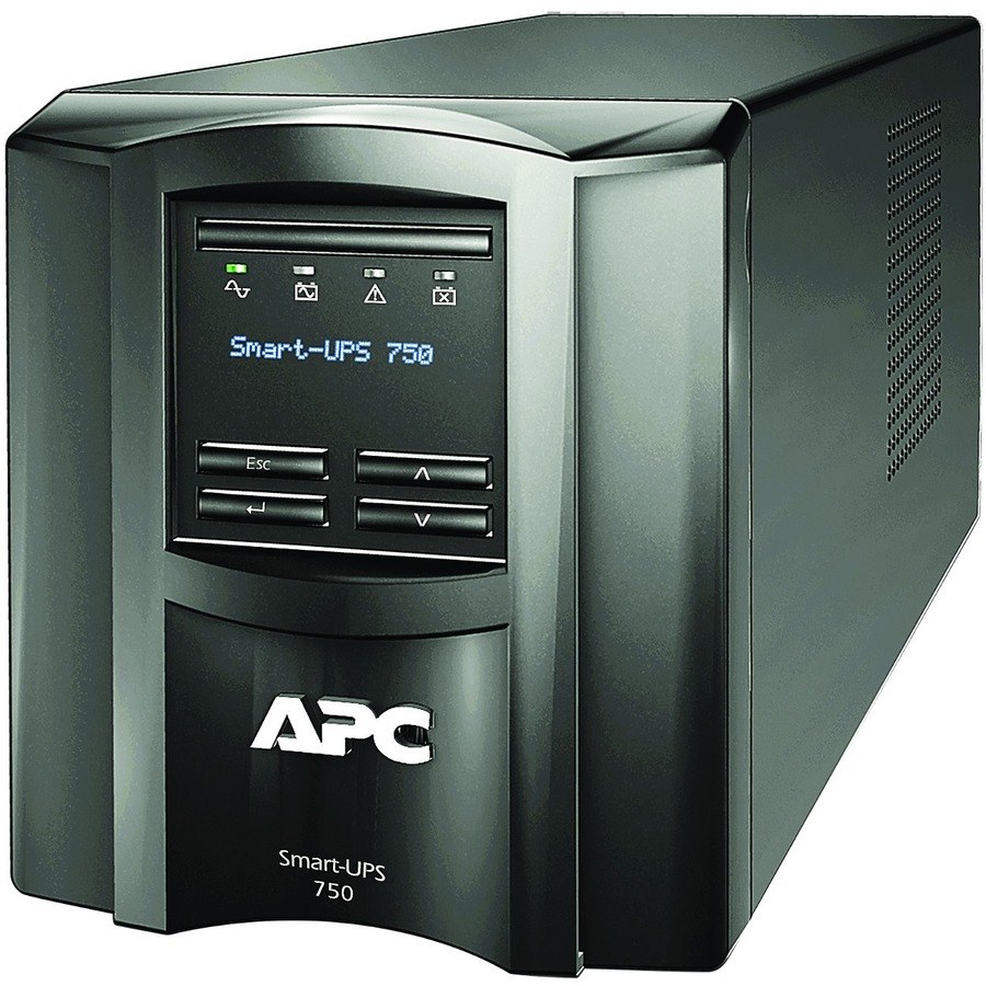 APC Smart-UPS, Line Interactive, 750VA, Tower, 120V, 6x NEMA 5-15R outlets, SmartConnect Port+SmartSlot, AVR, LCD