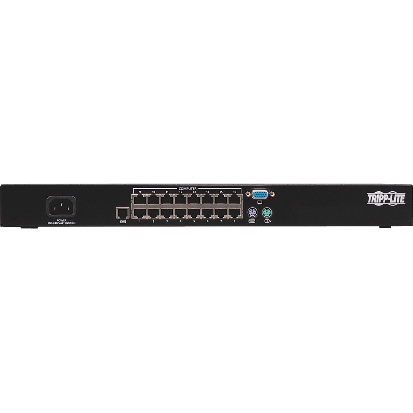 Tripp Lite by Eaton NetCommander 16-Port Cat5 KVM Switch 1U Rack-Mount with PS2 to USB Input Adapter