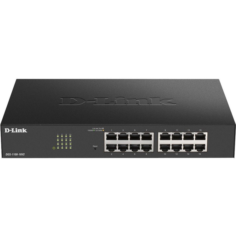 D-Link DGS-1100 DGS-1100-16V2 16 Poorten Beheer mogelijk Ethernetswitch - Gigabit Ethernet - 1000Base-T