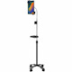 CTA Digital Compact Mobile Gooseneck Floor Stand with Handle for 7-13 Inch Tablets