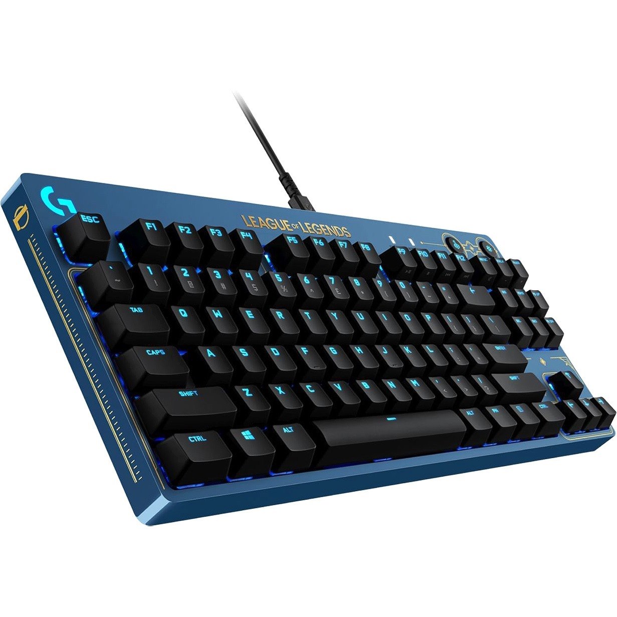 Logitech G PRO Gaming Keyboard - Cable Connectivity - USB Interface - RGB LED - English (US)