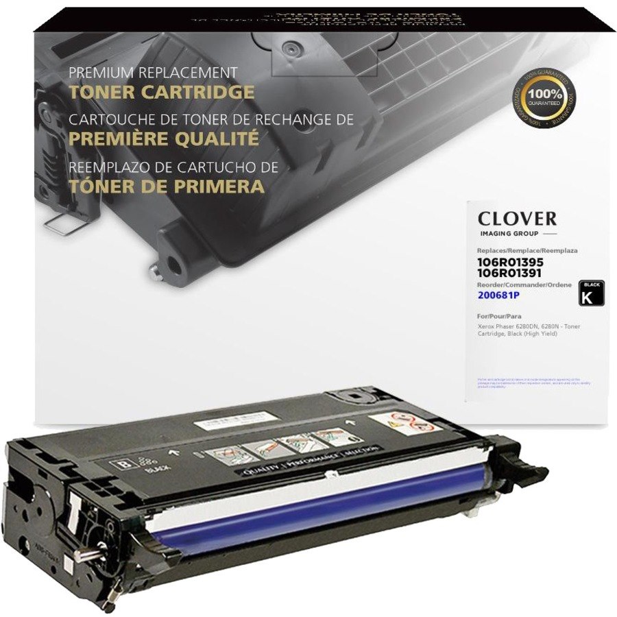 Clover Imaging Remanufactured High Yield Black Toner Cartridge for Xerox 106R01395/106R01391