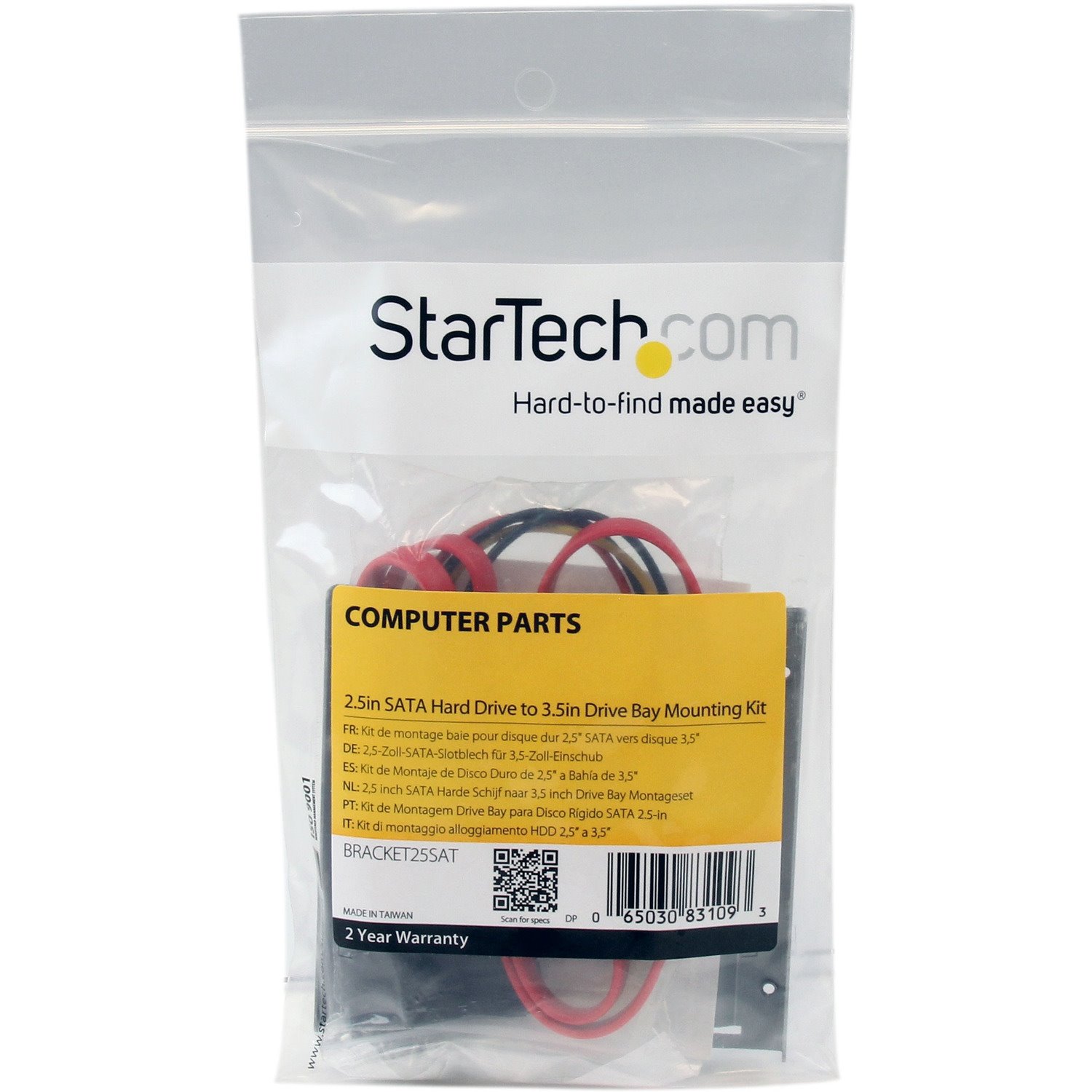 StarTech.com 2.5in Hard Drive to 3.5in Drive Bay Mounting Kit