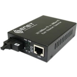 ENET 2x 10/100Base-T RJ45 to 1x Duplex SC 100Base-ZX Single-mode Fiber 60km Stand-Alone Media Converter