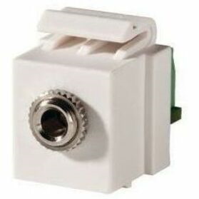 Ortronics Keystone, 3.5mm Stereo Jack, Screw Terminal, Fog White