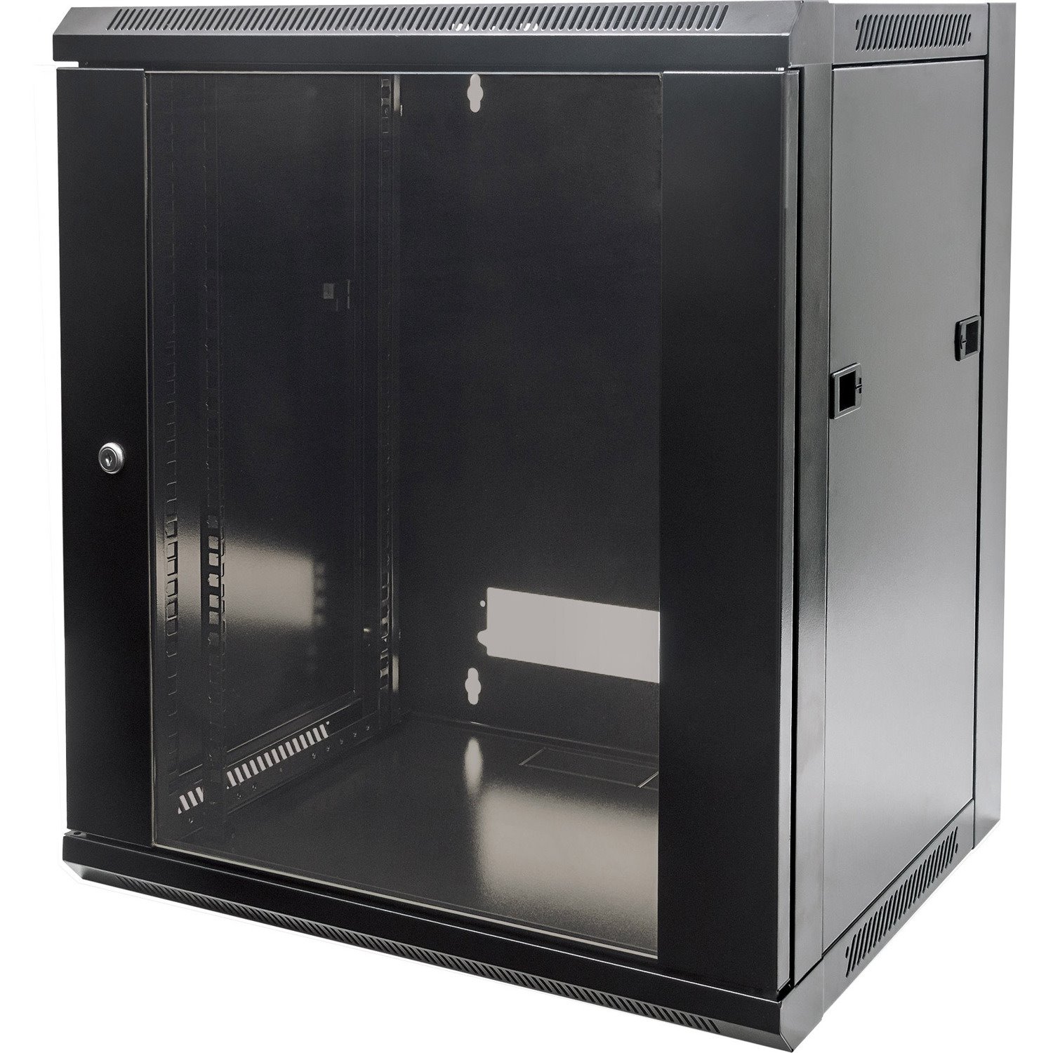 Intellinet Network Solutions 19 Inch Wallmount Cabinet, 12U, 17.7 Inch (450 mm) Depth, Black, Flatpack