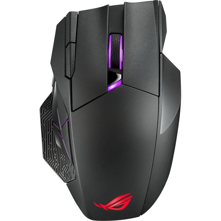 Asus ROG Spatha X Gaming Mouse - Radio Frequency - USB 2.0 - Optical - 12 Programmable Button(s) - Black - 1