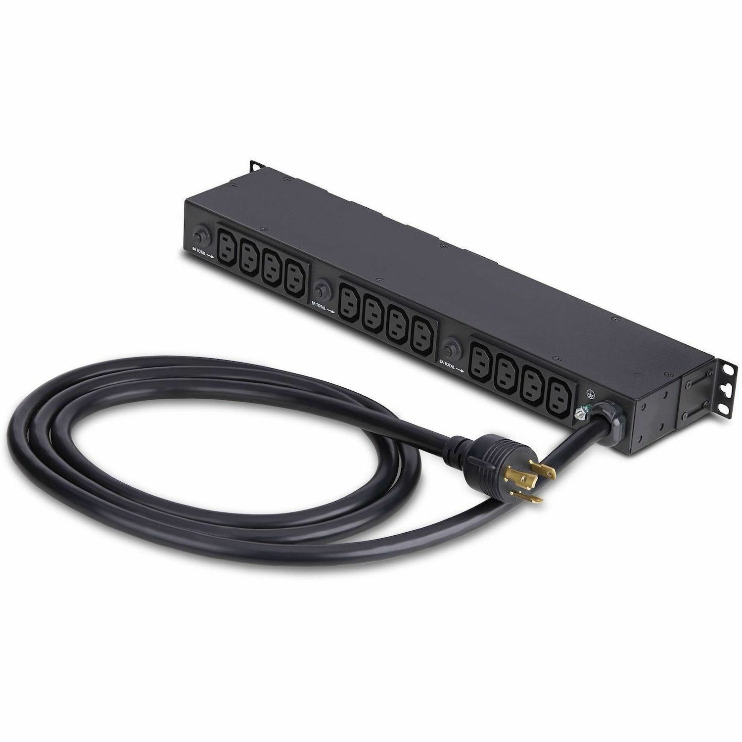 StarTech.com 20-Outlet Rackmount PDU, 1U Server Power Strip, 8x Front and 12x Rear Ports, Mounted Power Distribution Unit for 19in Racks