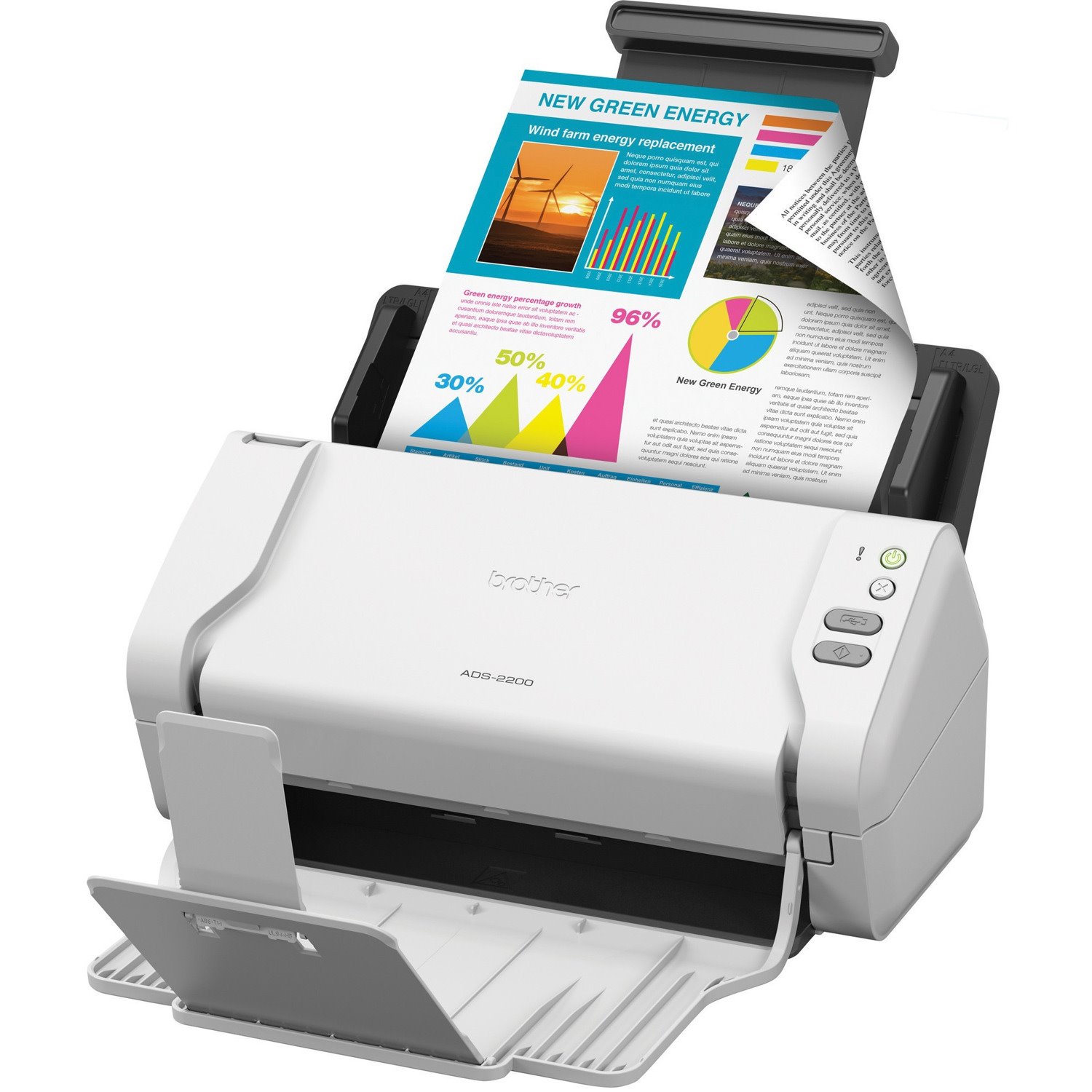 Brother ADS-2200 Sheetfed Scanner - 600 dpi Optical