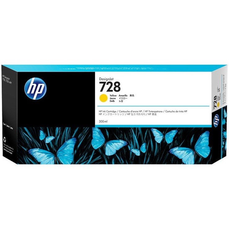 HP 728 Original Extra High Yield Inkjet Ink Cartridge - Yellow Pack