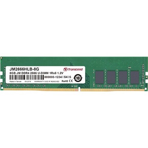 Transcend JetRAM RAM Module - 8 GB (1 x 8GB) - DDR4-2666/PC4-21333 DDR4 SDRAM - 2666 MHz - CL19 - 1.20 V