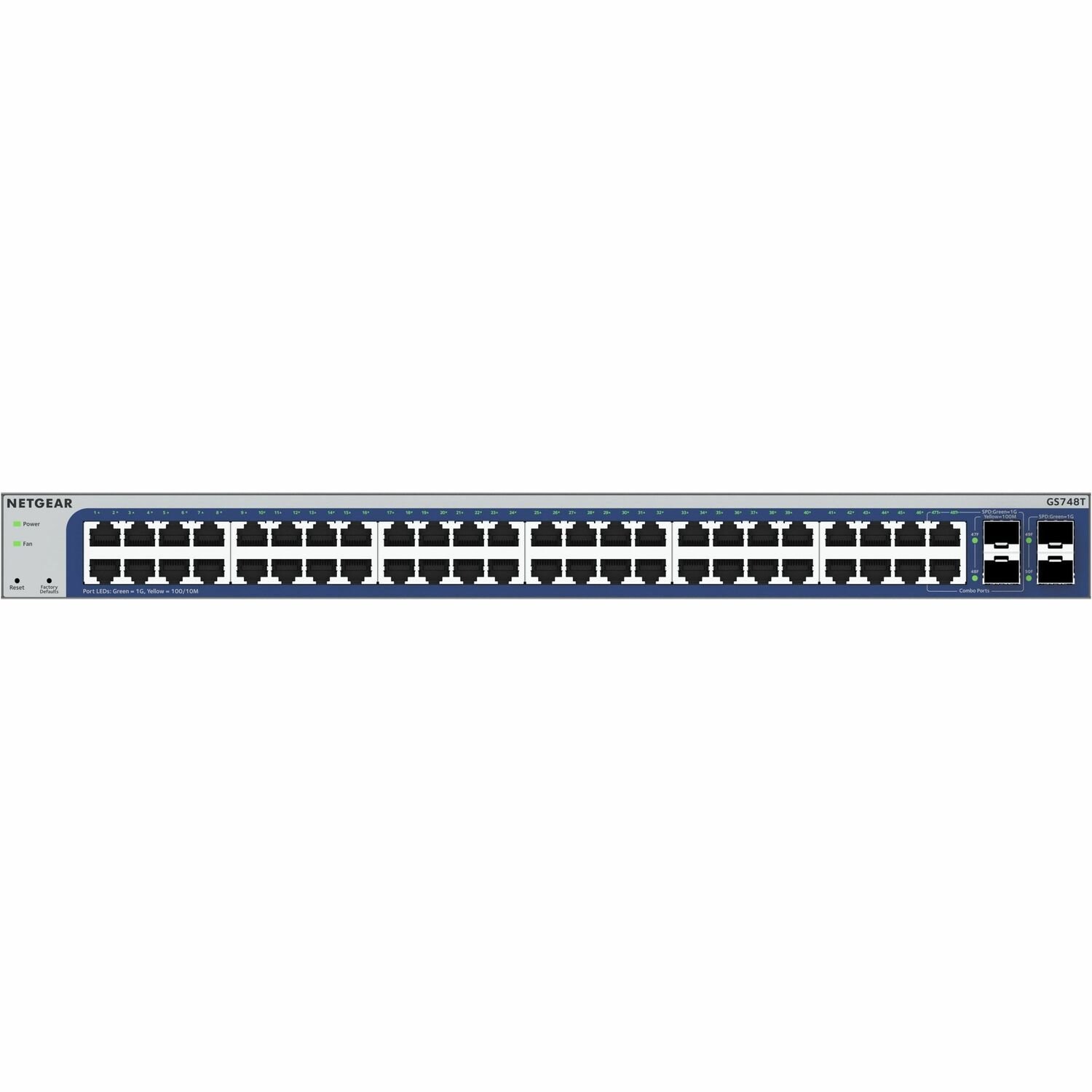 Netgear GS748Tv6 48 Ports Manageable Ethernet Switch - Gigabit Ethernet - 10/100/1000Base-T, 1000Base-X