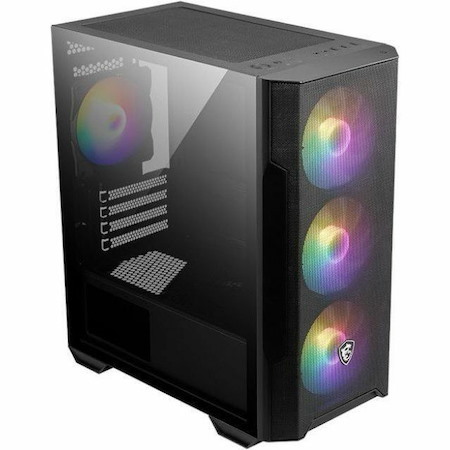Msi Mag Forge M100R Micro Atx Case, 1X Usb 3.2, 2X Usb 2.0, 1X Audio, 1X Mic, 4X Pci-E, 2X 2.5', 2X 3.5', Micro Atx / Mini Itx