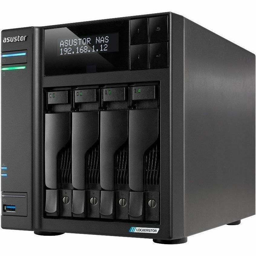 Asustor Gen2+ 4-Bay Nas 3.5"/2.5"(0/4), QC-2.0GHz, 4GB, M.2(4), 5GbE(2), PCIe, TWR,3YR