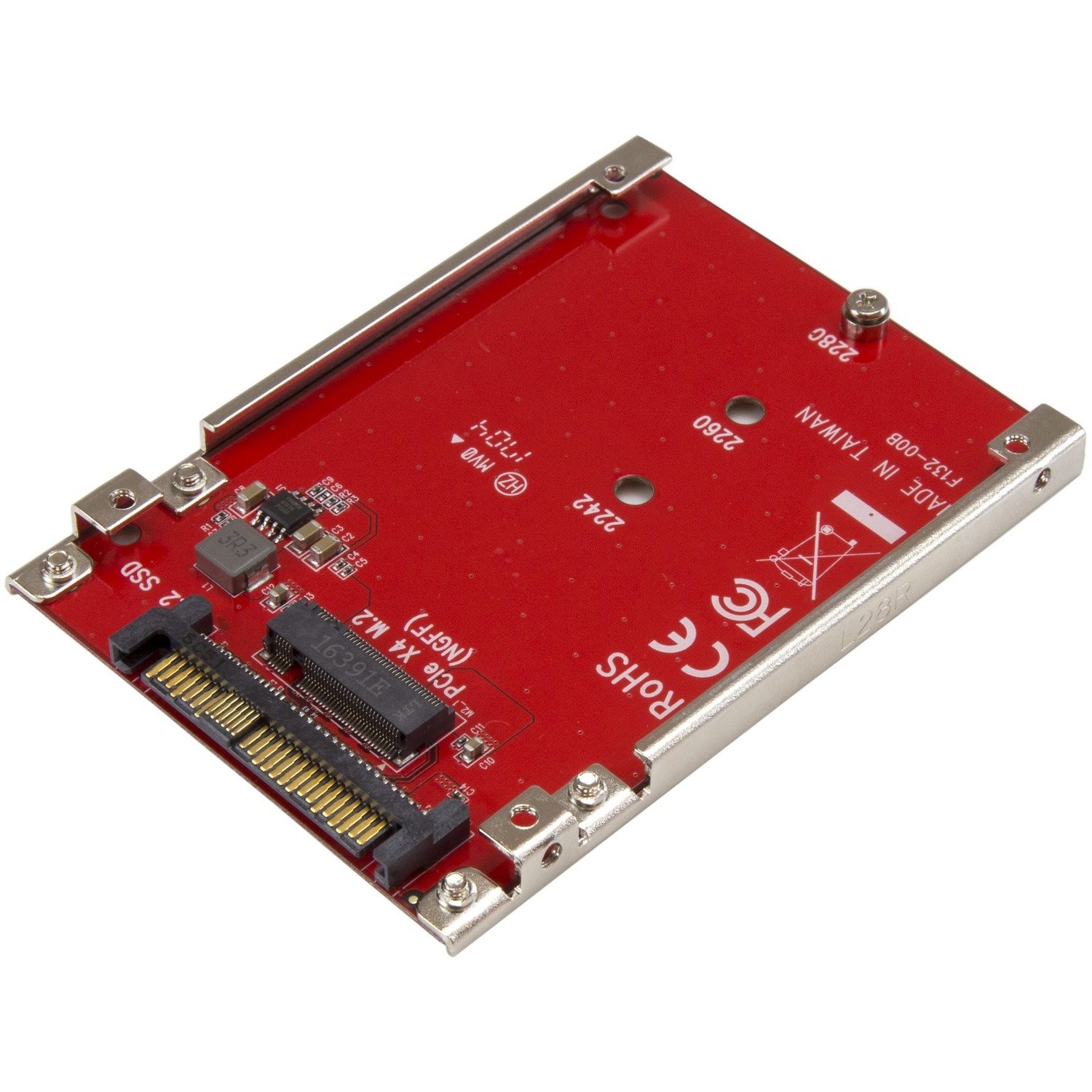StarTech.com M.2 to U.2 Adapter - For M.2 PCIe NVMe SSDs - PCIe M.2 Drive to U.2 (SFF-8639) Host Adapter - M2 SSD Converter (U2M2E125)