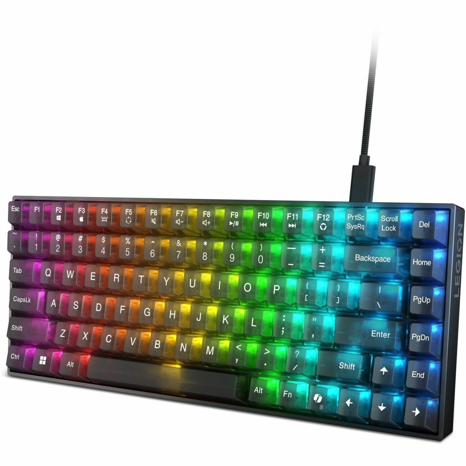 Lenovo Legion K510 Mini Pro Gaming-toetsenbord - Compact - Kabel Verbinding - USB type A Interface - RGB LED - Engels (US) - Zwart