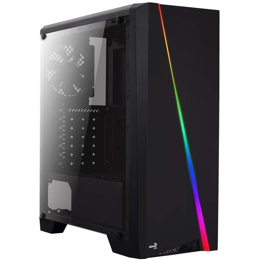 AeroCool Cylon Computer Case - ATX Motherboard Supported - Mid-tower - SPCC, Tempered Glass, Acrylonitrile Butadiene Styrene (ABS) - Black