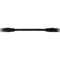 Eaton Tripp Lite Series Cat6a 10G Snagless Molded UTP Ethernet Cable (RJ45 M/M), PoE, Black, 6 in. (15 cm)