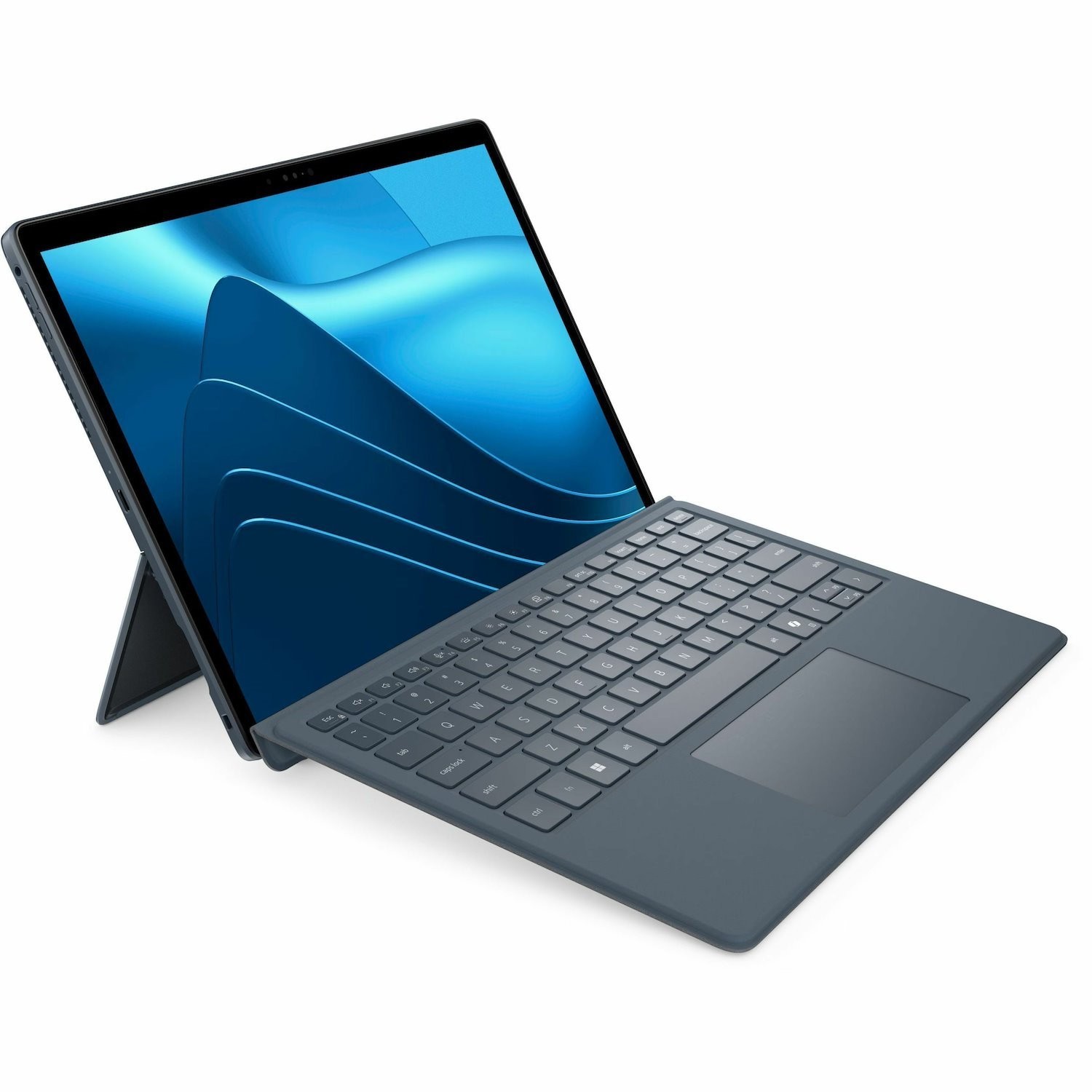 Dell Keyboard - Docking Connectivity - Pogo Pin Interface - TouchPad - English (US) - QWERTY Layout - River Solid Light